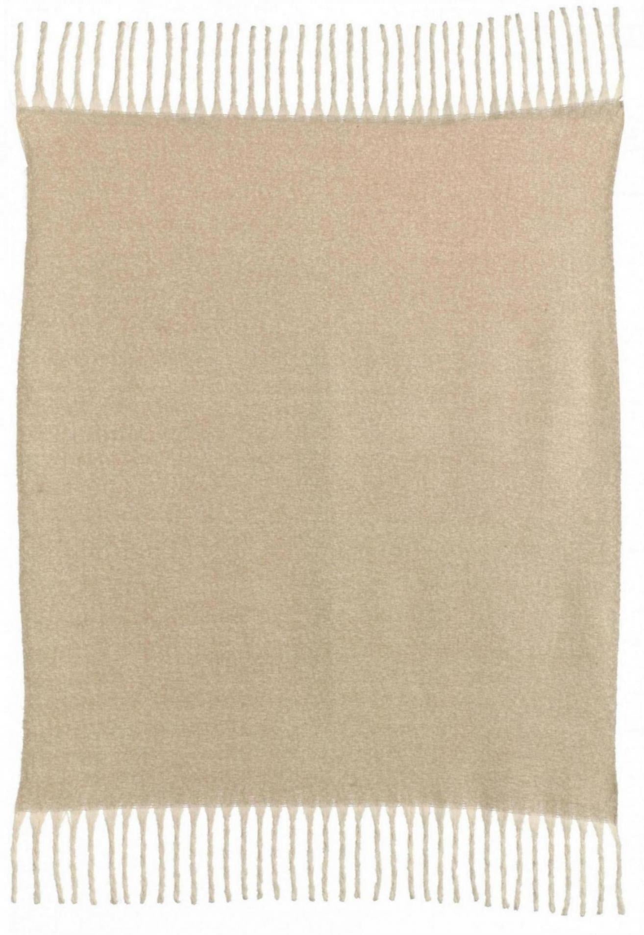 plaid tinta unita riciclato isabel naturale, colore naturale, taglia 130 x 160. coperta plaid soffice e calda, ideale per...