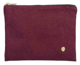 pochette iona vino, colore vino, taglia 14 x 19 x 1. dettaglio del prodotto da bagno