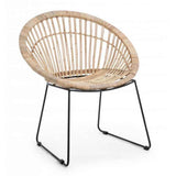 poltroncina cayes naturale, poltrona outdoor con struttura resistente alle intemperie