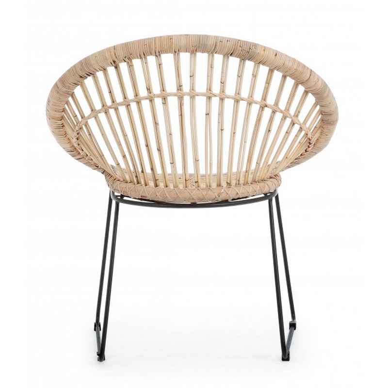 poltroncina cayes naturale, dettaglio dei cuscini imbottiti e tessuto impermeabile