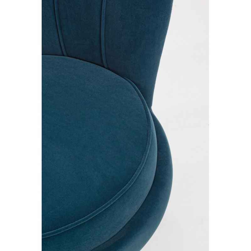 poltrona giliola blu pavone, stile contemporaneo con braccioli comodi e seduta avvolgente