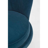 poltrona giliola blu pavone, stile contemporaneo con braccioli comodi e seduta avvolgente