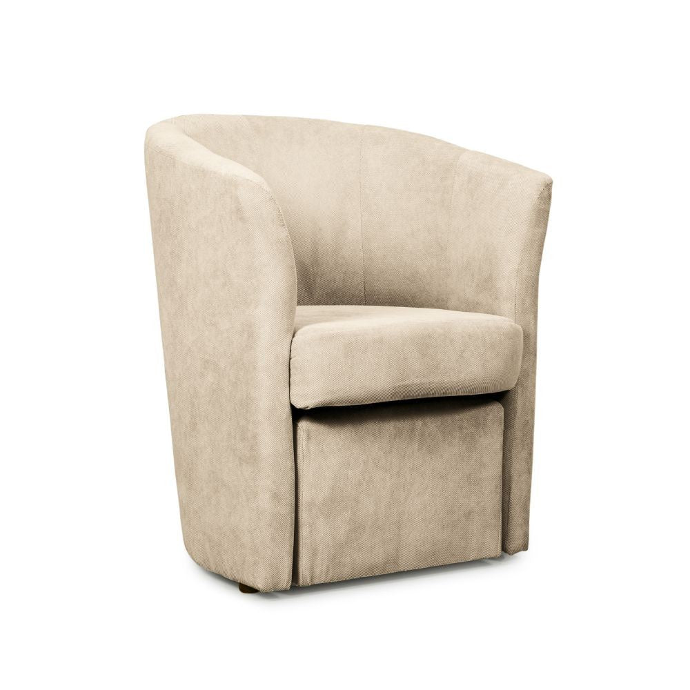 djerba tessuto soro 21 avorio con pouf estraibile, dettaglio del rivestimento in tessuto o velluto