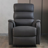 poltrona relax futura in nabuk grigio manuale 8 punti di massaggio, poltrona reclinabile con meccanismo manuale o elettrico