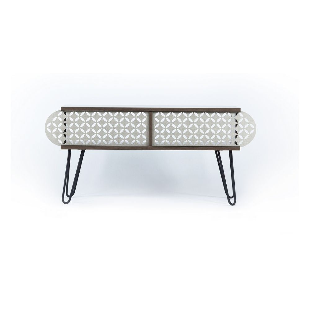 porta tv illia noce 106x30x48h mt190111, supporto stabile per TV di grandi dimensioni