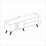 porta tv rilla 150 noce antracite, design elegante per integrare tecnologia e stile