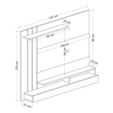 parete porta tv lawrance 157 noce particolari antracite, ideale per organizzare console, decoder e accessori