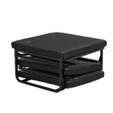 pouf letto singolo pieghevole vega tessuto colore tortora, dettaglio delle cuciture e materiali di rivestimento