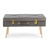 Panca contenitore POLINA grigio 80X34X42 cm