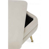 Panca singola contenitore PAVLINA beige 50X35X42 cm