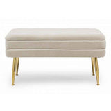 Panca contenitore PAVLINA beige 80X38X42 cm
