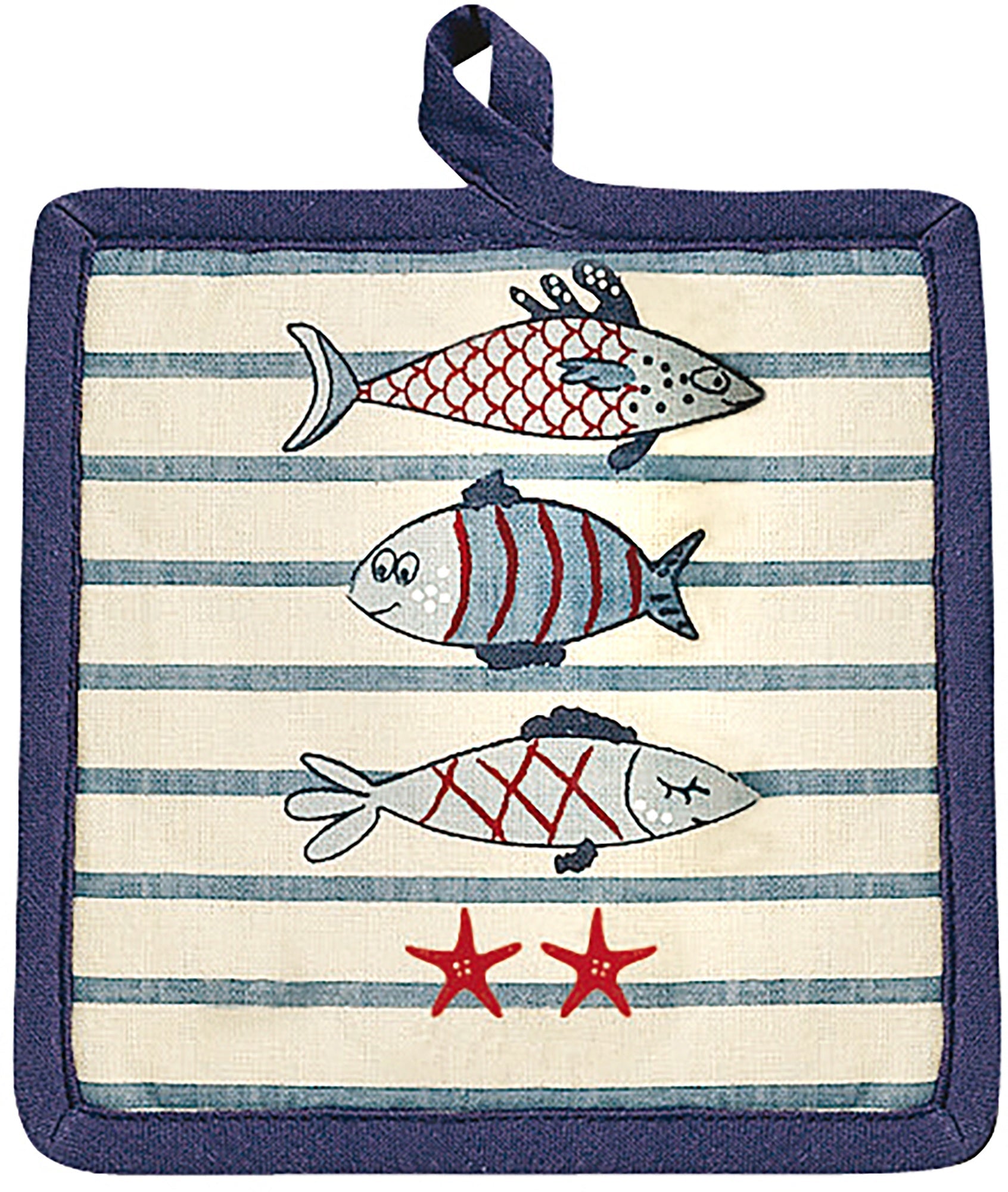 presina new pesk blu, colore blu, taglia 18 x 18. presina da cucina su sfondo neutro per una visione chiara del prodotto