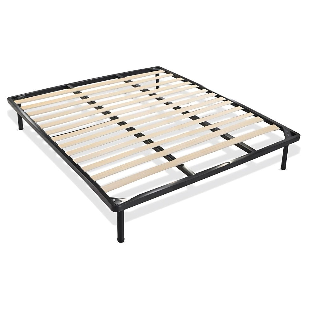 rete matrimoniale a doghe retekit160 con piedini h35 cm., rete letto matrimoniale 160x190 vista frontalmente