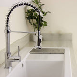 miscelatore da cucina anaconda con doccetta estraibile a molla cromato, rubinetteria per lavello o lavabo funzionale