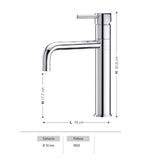 miscelatore lena, rubinetto visto frontalmente