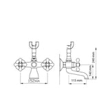 miscelatore lecce classic con doccetta cromo, accessorio per cucina o bagno moderno