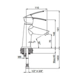 miscelatore bidet dynobis cromato con aeratore fisso, prodotto per impianto idraulico domestico