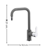 miscelatore lento granito croma mat, accessorio per cucina o bagno moderno