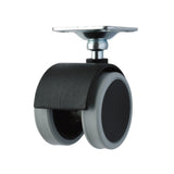 ruota pivotante diametro 50 nera, ruote per mobili viste frontalmente