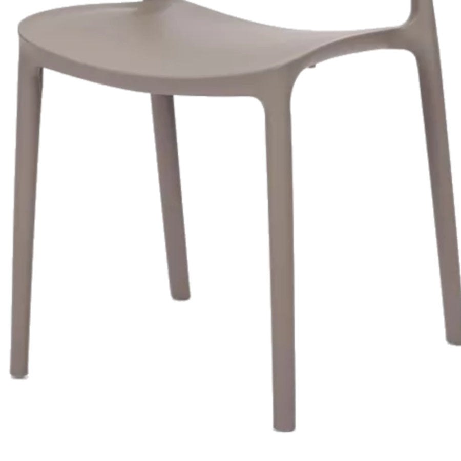 set di 4 sedie fuerteventura in polipropilene tortora, ideale per arredare con stile il tuo spazio outdoor