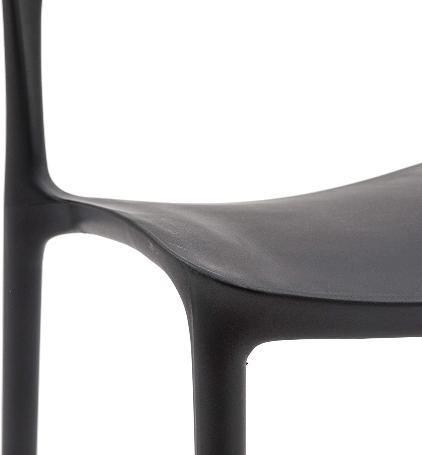 set di 4 sedie fuerteventura in polipropilene nere, ideale per arredare con stile il tuo spazio outdoor