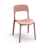 set di 4 sedie fuerteventura in polipropilene rosa, sedia per esterno resistente agli agenti atmosferici