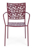 set di 4 sedie kelsie bordeaux, ideale per arredare con stile il tuo spazio outdoor