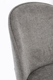 set di 2 sedie wendy in tessuto grigio e gambe acciaio nere, materiali resistenti per uso quotidiano