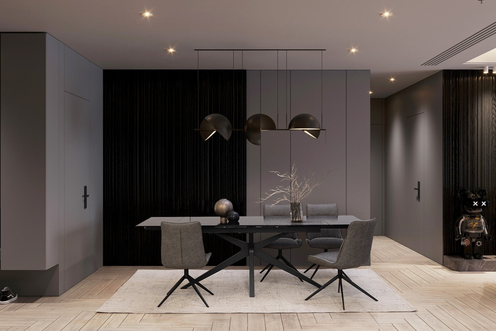 set di 2 sedie jordan in similpelle grigio e gambe acciaio nere, struttura solida e stabile, adatta a ogni ambiente