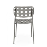 set di 4 sedie clover in polipropilene grigio e struttura acciaio, impilabile, ideale per arredare con stile il tuo spazio...