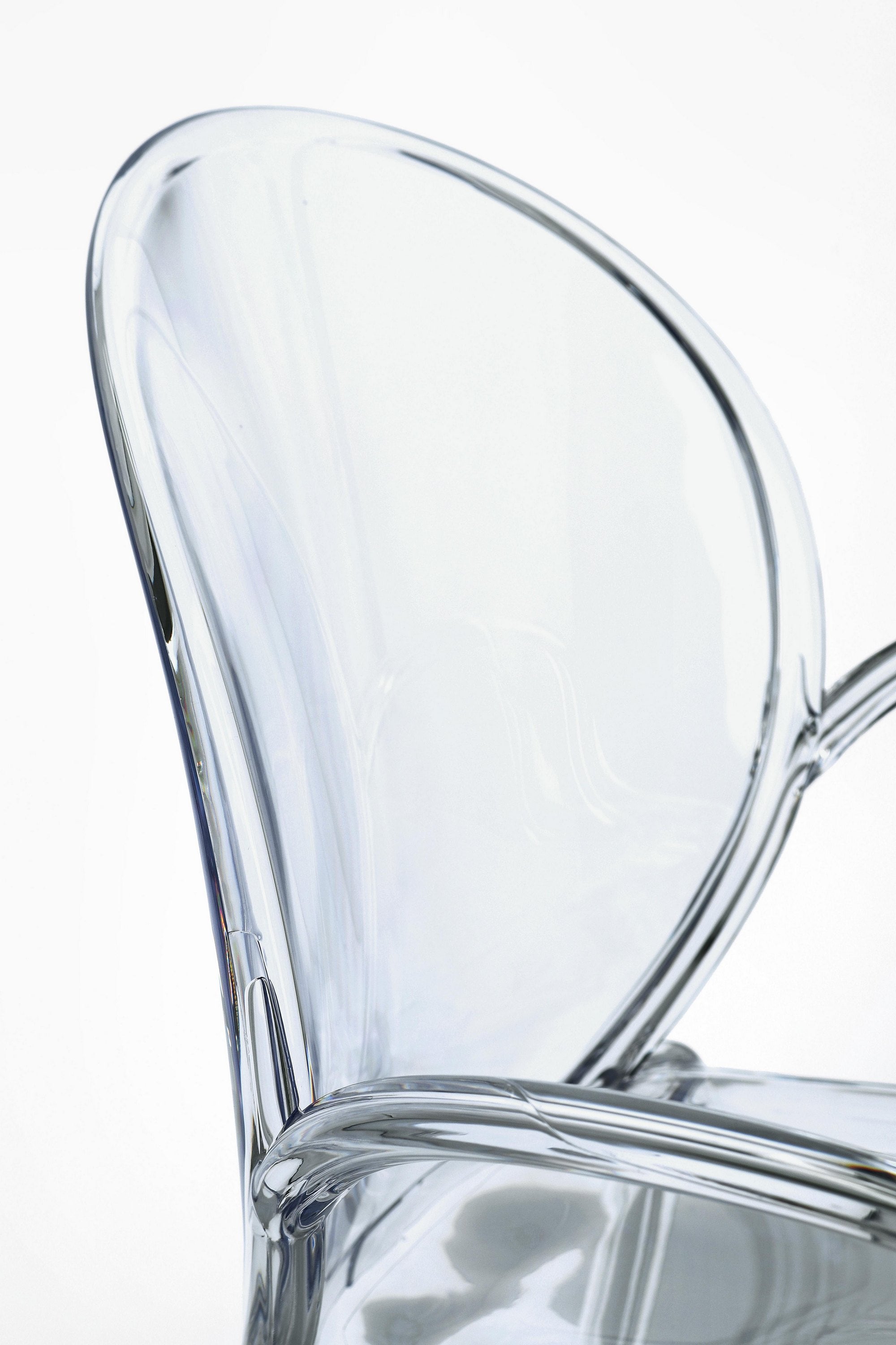 set di 4 sedie camilla in policarbonato trasparente, impilabili, struttura robusta con rivestimento di qualità