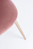 set di 4 sedie tanya in velluto rosa e base oro, comfort superiore grazie al supporto laterale
