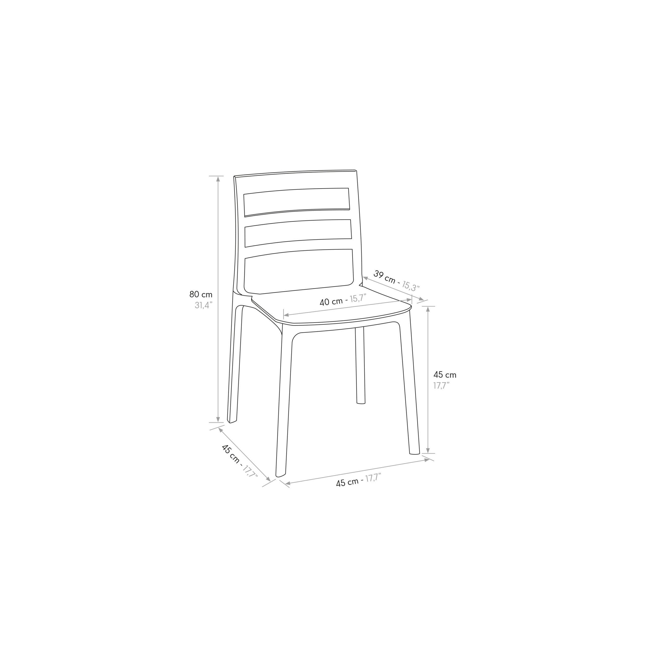 set di 4 sedie malaga in polipropilene blu, ideale per arredare con stile il tuo spazio outdoor