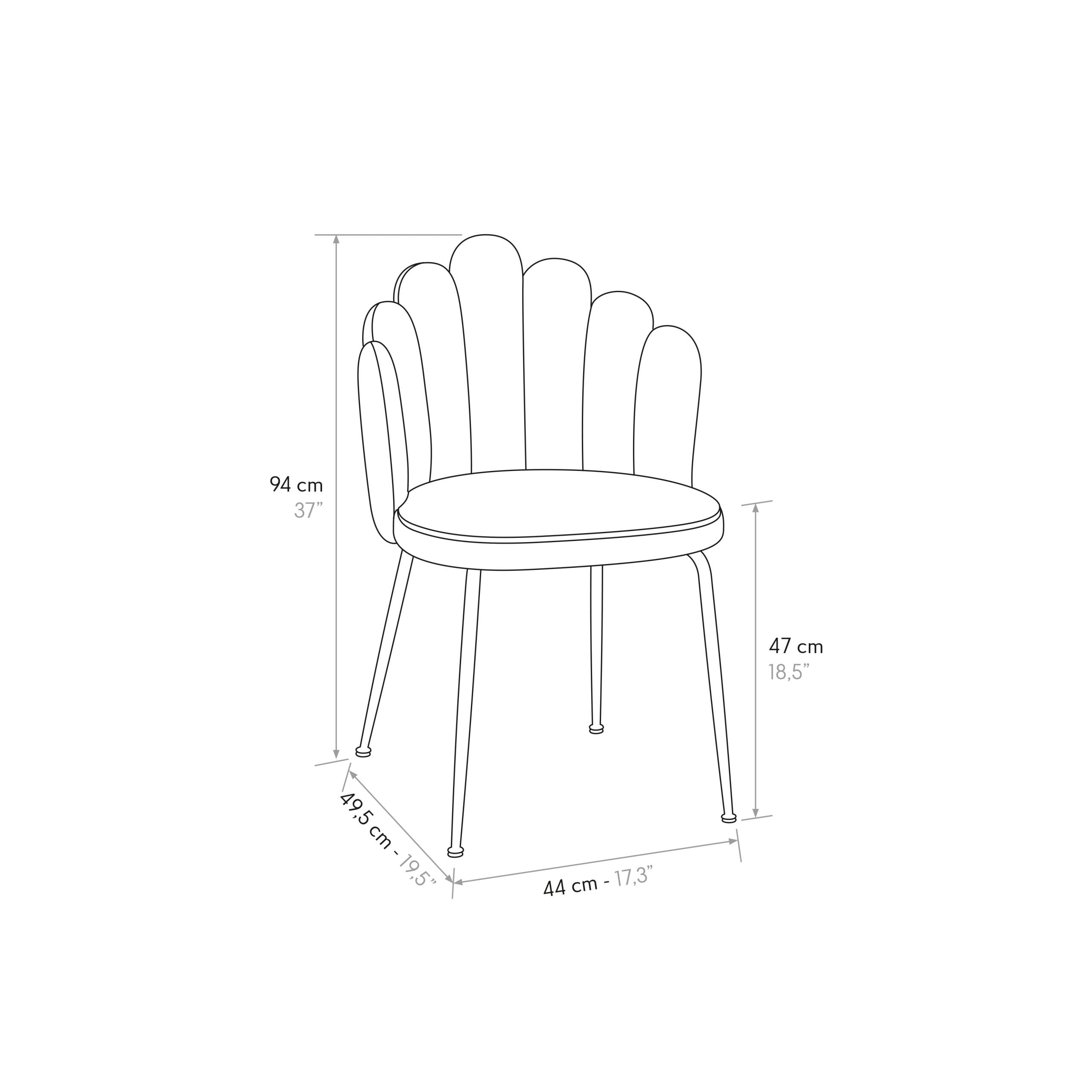 set di 4 sedie lille in tessuto effetto velluto bordeaux e gambe in metallo color oro, vista ambientata attorno a un tavolo...
