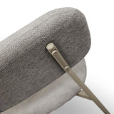 set di 4 sedie berlino in tessuto grigio e gambe in metallo beige, facile da abbinare a qualsiasi stile d’arredo