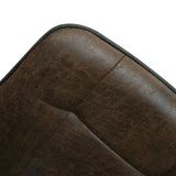 set di 4 sedie bruxelles in ecopelle castagna e gambe in metallo nero, seduta ergonomica per comfort quotidiano