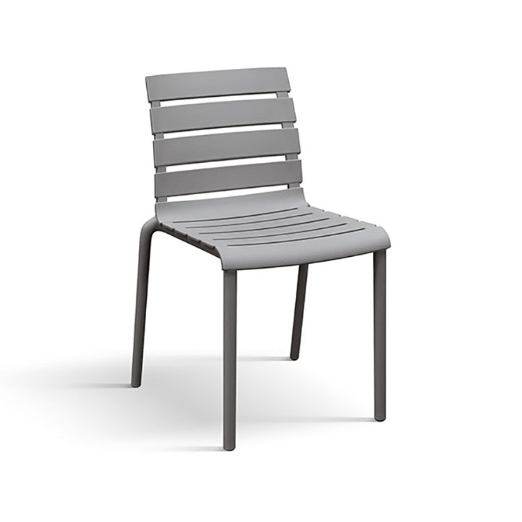set di 6 sedie gandia in polipropilene grigio, impilabili, sedia per esterno resistente agli agenti atmosferici
