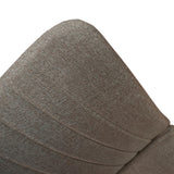 set di 6 sedie amsterdam in tessuto marrone e gambe in metallo nero, ideale per cucina, sala da pranzo o studio