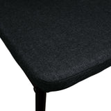 set di 6 sedie amsterdam in tessuto nero e gambe in metallo nero, facile da abbinare a qualsiasi stile d’arredo