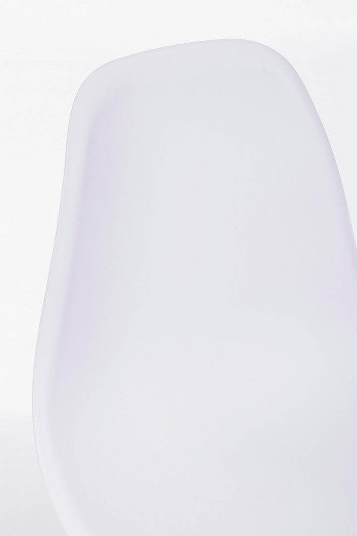 set di 4 sedie mandy in polipropilene bianco, ideale per cucina, sala da pranzo o studio