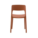 set di 4 sedie south beach in polipropilene terracotta, ideale per arredare con stile il tuo spazio outdoor