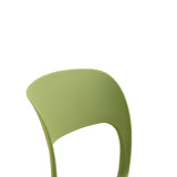 set di 4 sedie south beach in polipropilene verde oliva, perfetta per pranzi all’aperto o momenti di relax