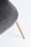 set di 4 sedie tanya in velluto grigio e base oro, comfort superiore grazie al supporto laterale
