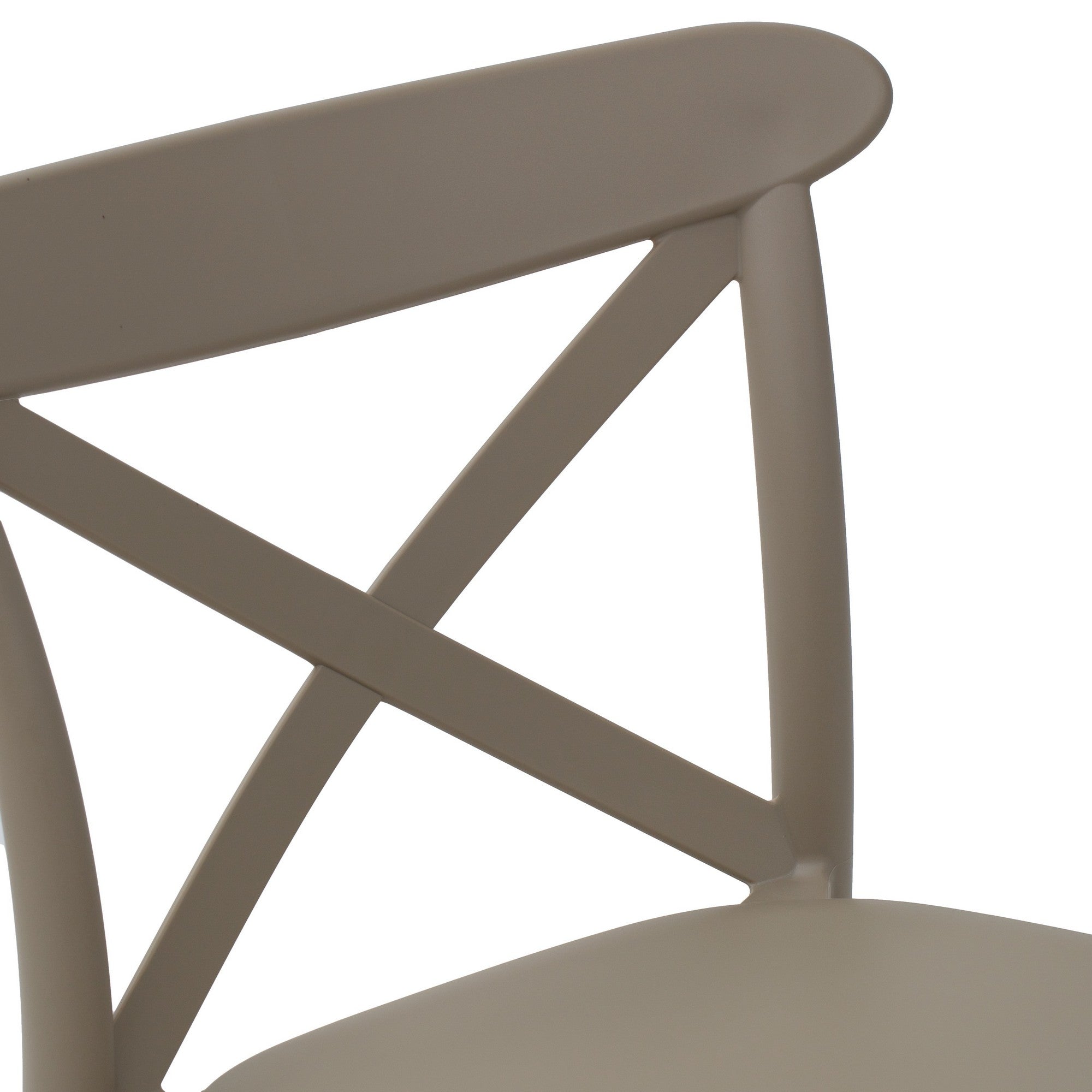 set di 4 sgabelli liverpool in polipropilene tortora, seduta comoda e materiali impermeabili