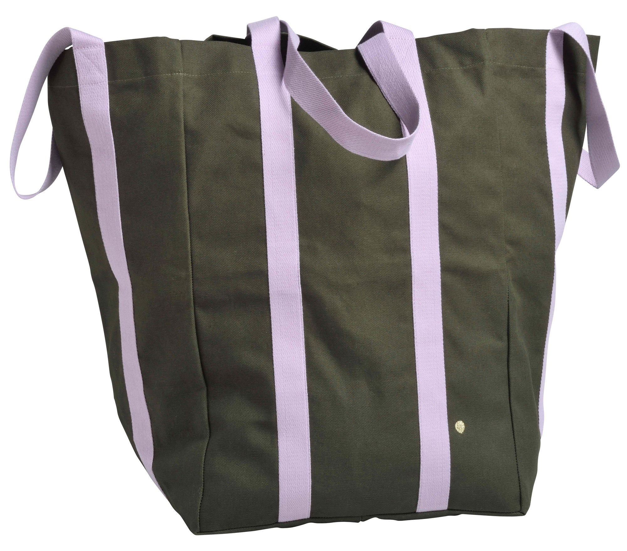 maxi borsa poppins cavolo riccio, colore cavolo riccio, taglia 48 x 33 x 33. vista frontale della borsa maxi in tessuto naturale su sfondo neutro