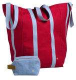 maxi borsa poppins ciliegia, colore ciliegia, taglia 48 x 33 x 33. design extra-capiente perfetto per la spesa o la spiaggia