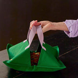 sac a tarte iona erba, colore erba, taglia 36 x 36 x 1. ideale per trasportare dolci fatti in casa con stile e praticità