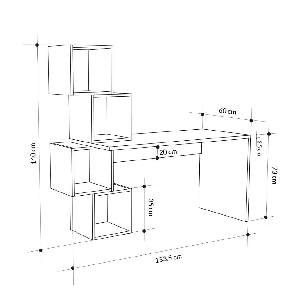scrivania balance in colore full bianco, design minimal e funzionale per ogni tipo di arredo
