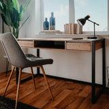 scrivania denver 30 l120xp60xh75 quercia antracite, scrivania moderna per ufficio o studio con ampio piano