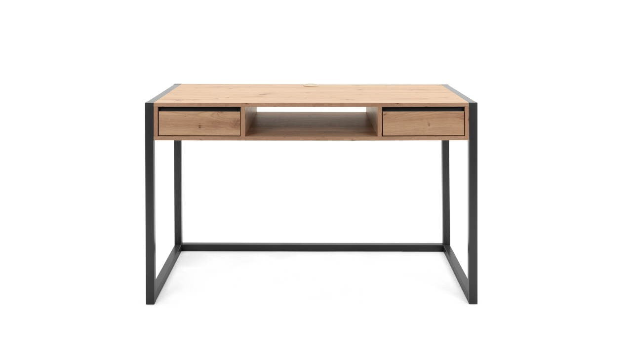 scrivania denver 30 l120xp60xh75 quercia antracite, perfetta per lavorare, studiare o organizzare lo spazio